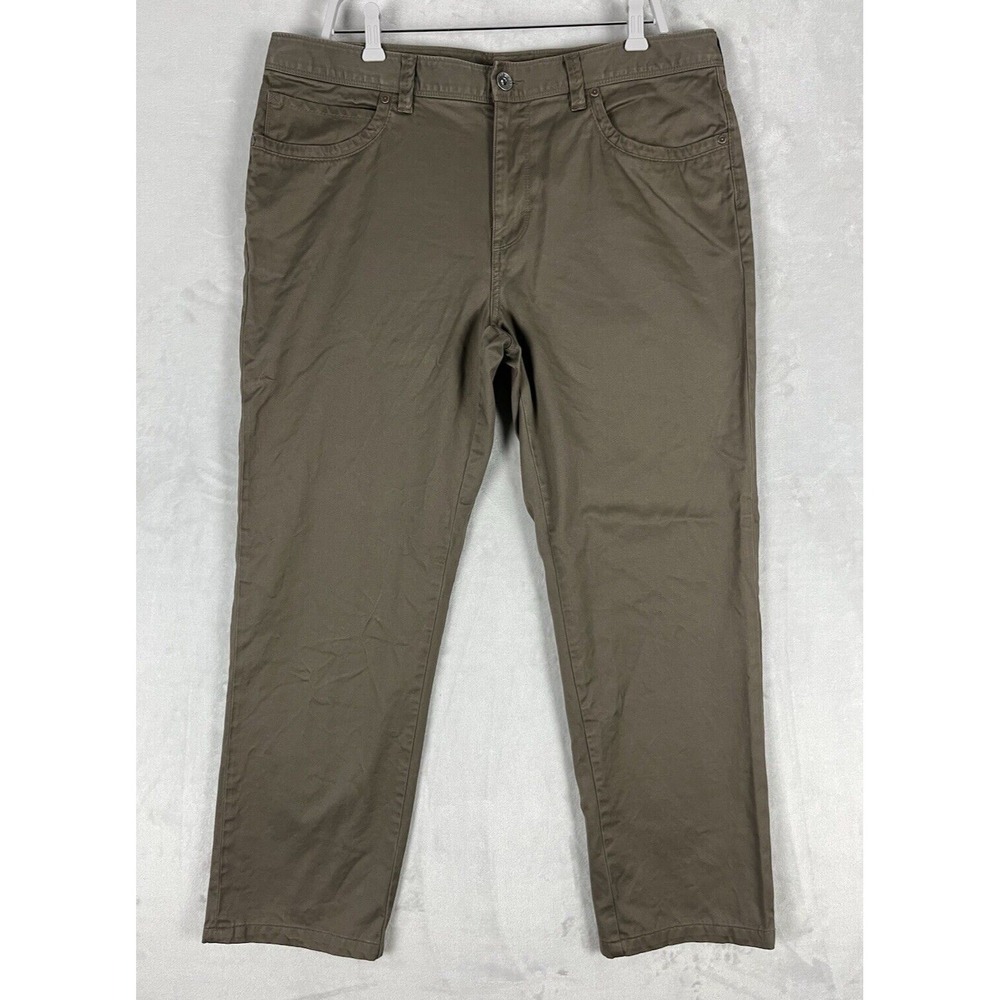 Tommy Bahama Pant Adult 36x32Brown Straight Leg Stretch Pima Trauser Peru Casual